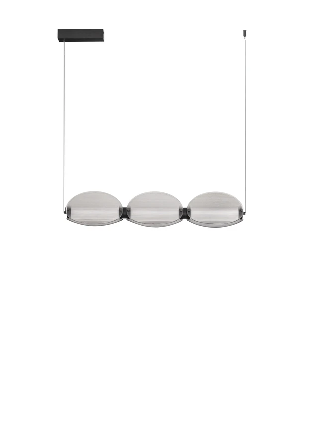1 Κρεμαστό φωτιστικό NOIR Led 3000K Μαύρο & Smokey 9416982 Nova Luce - Image 1