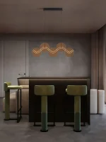 Κρεμαστό φωτιστικό HALLEY Μαύρο & Champagne 9214256 Led 3000k Nova Luce - Image 2