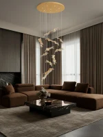 Φωτιστικό οροφής AVESA Χρυσός & Διάφανο 9187037 Led 3000K Nona Luce - Image 2