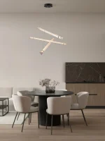 Κρεμαστό φωτιστικό Led Διάφανο & Σατινέ Νίκελ PHEME 9214235 Nova Luce - Image 2