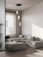 Κρεμαστό φωτιστικό CODY Μαύρο & Διάφανο 9214273 Led 3000K Nova Luce - Image 2