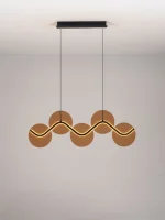 Κρεμαστό φωτιστικό HALLEY Μαύρο & Champagne 9214256 Led 3000k Nova Luce - Image 3