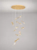 Φωτιστικό οροφής AVESA Χρυσός & Διάφανο 9187037 Led 3000K Nona Luce - Image 3