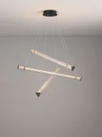 Κρεμαστό φωτιστικό Led Διάφανο & Σατινέ Νίκελ PHEME 9214235 Nova Luce - Image 3