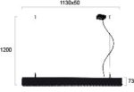 Κρεμαστό Μαύρο L:1130 Direct - Indirect Top Line Dimmable  TOPLINE 3911-0024-2-B-D3 - Image 3