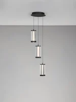 Κρεμαστό φωτιστικό CODY Μαύρο & Διάφανο 9214273 Led 3000K Nova Luce - Image 3