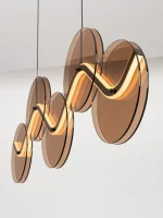 Κρεμαστό φωτιστικό HALLEY Μαύρο & Champagne 9214256 Led 3000k Nova Luce - Image 4