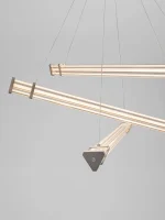 Κρεμαστό φωτιστικό Led Διάφανο & Σατινέ Νίκελ PHEME 9214235 Nova Luce - Image 4
