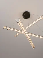 Κρεμαστό φωτιστικό Led Διάφανο & Σατινέ Νίκελ PHEME 9214235 Nova Luce - Image 5