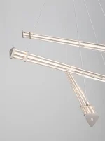 Κρεμαστό φωτιστικό Led Διάφανο & Σατινέ Νίκελ PHEME 9214235 Nova Luce - Image 6