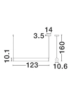 Κρεμαστό φωτιστικό CODY Led 3000KΜαύρο & Διάφανο 9214274 Nova Luce - Image 6
