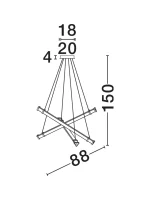 Κρεμαστό φωτιστικό Led Διάφανο & Σατινέ Νίκελ PHEME 9214235 Nova Luce - Image 7