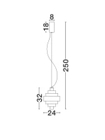 Κρεμαστό φωτιστικό led 3000K MINDY 9190300 Nova Luce - Image 7