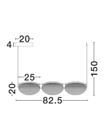 Κρεμαστό φωτιστικό NOIR Led 3000K Μαύρο & Smokey 9416982 Nova Luce - Image 7