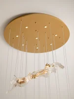 Φωτιστικό οροφής AVESA Χρυσός & Διάφανο 9187037 Led 3000K Nona Luce - Image 7